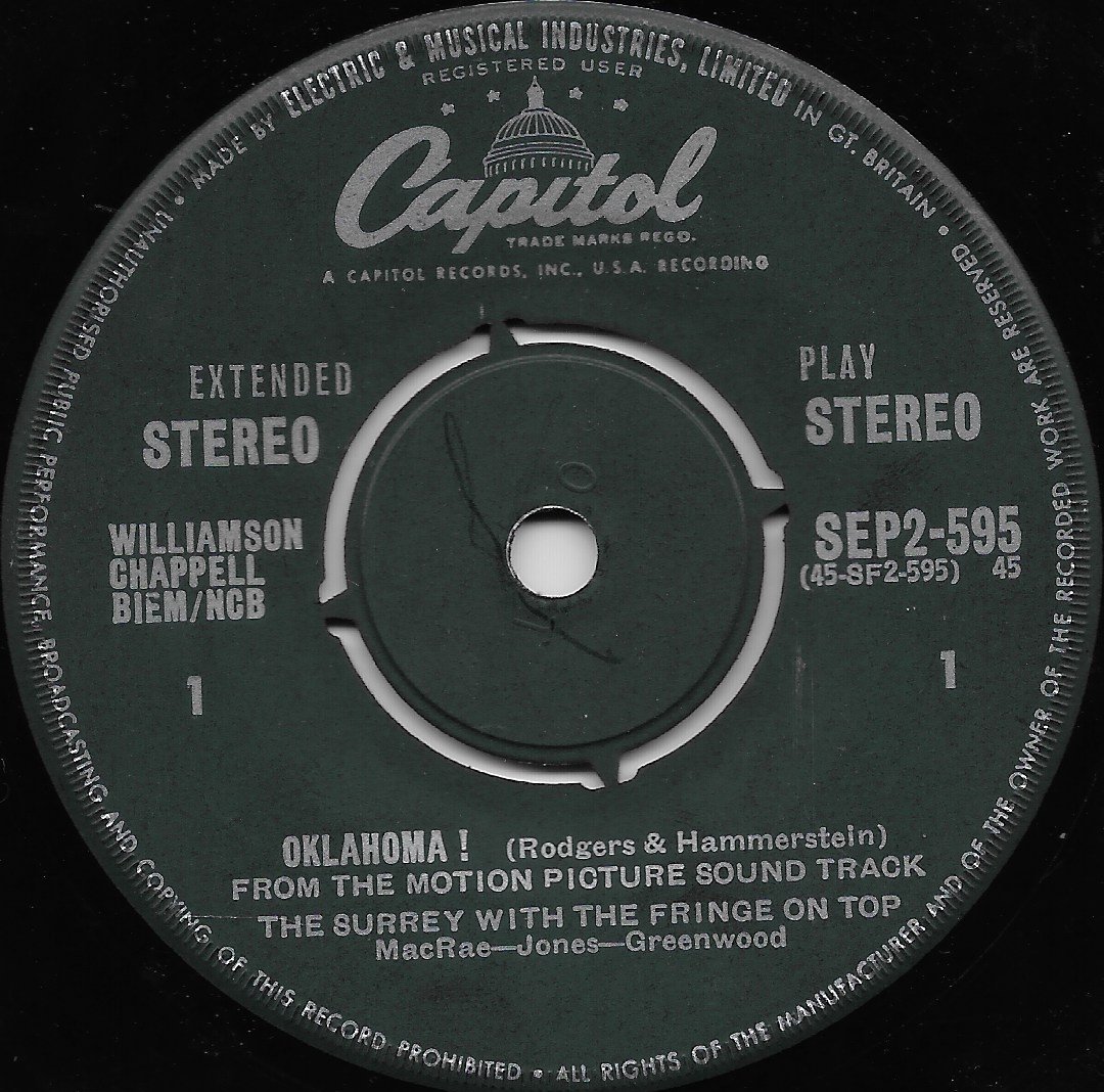 SEP 2.595 Oklahoma! 2 Rodgers / Hammerstein II from ITV, Channel 4 and Channel 5 library Label